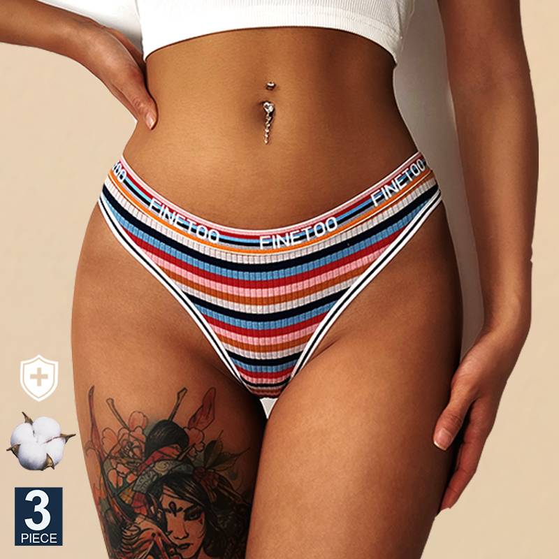 3PCS/Set Women Colorful Seamless G-string Panties Underwear Women